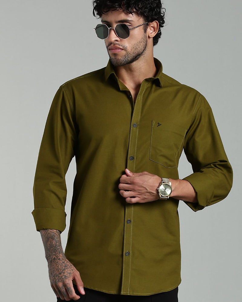 Khaki Green Solid- Full-Stain Proof