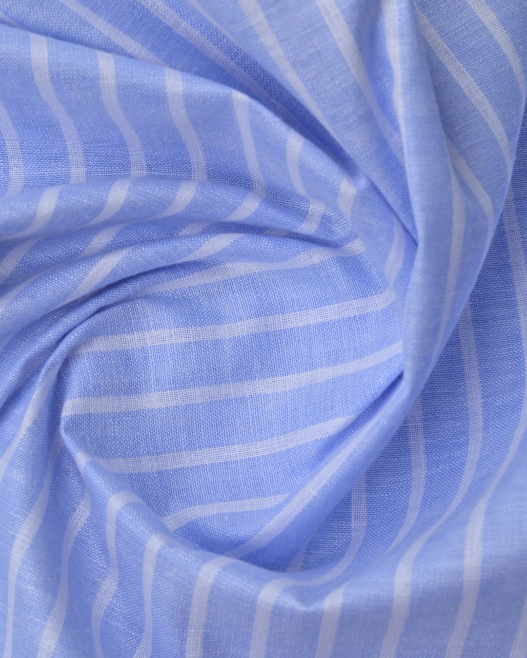 Sky Blue Stripes - Full Sleeve - Formal Linen