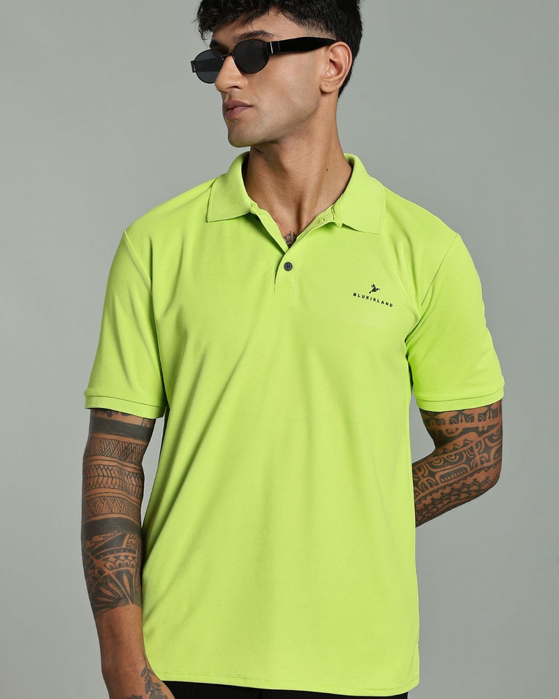 Lime Green - Active wear Polo Tshirt