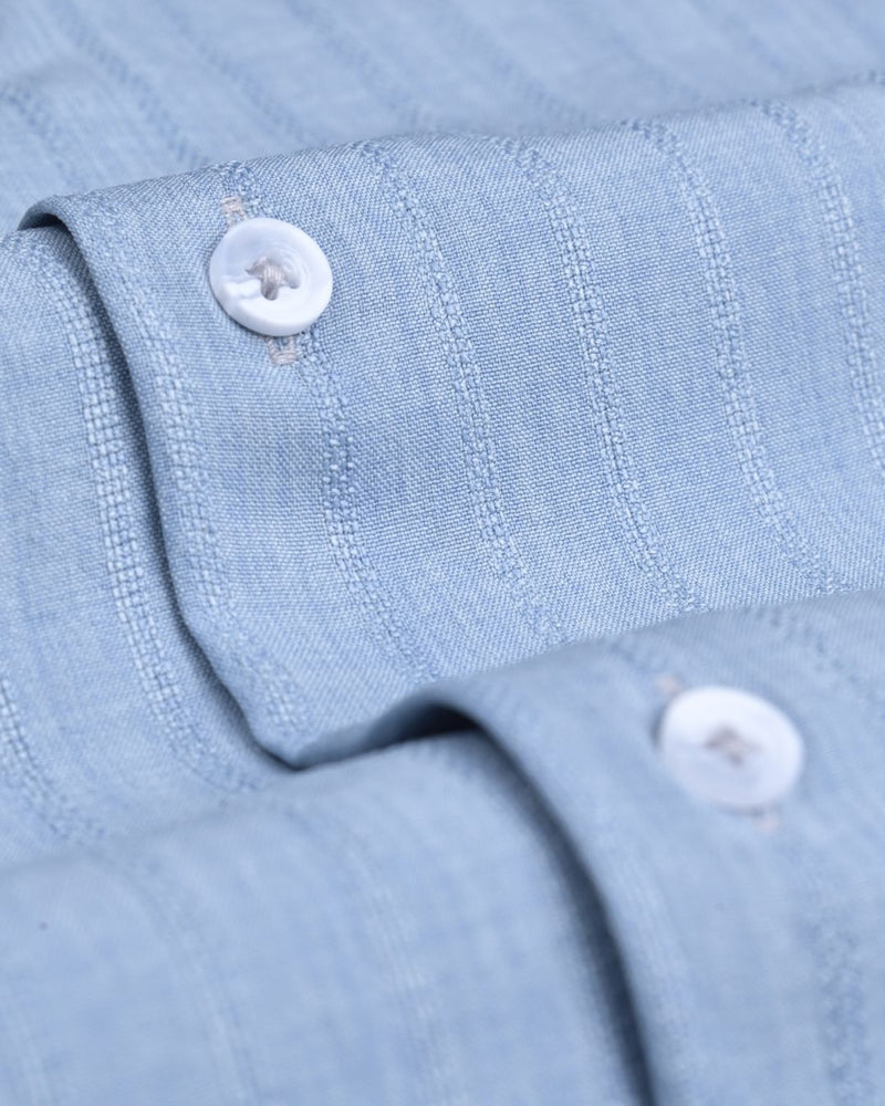 Aqua Blue Dotted Lines - Full - Airlite Shirt