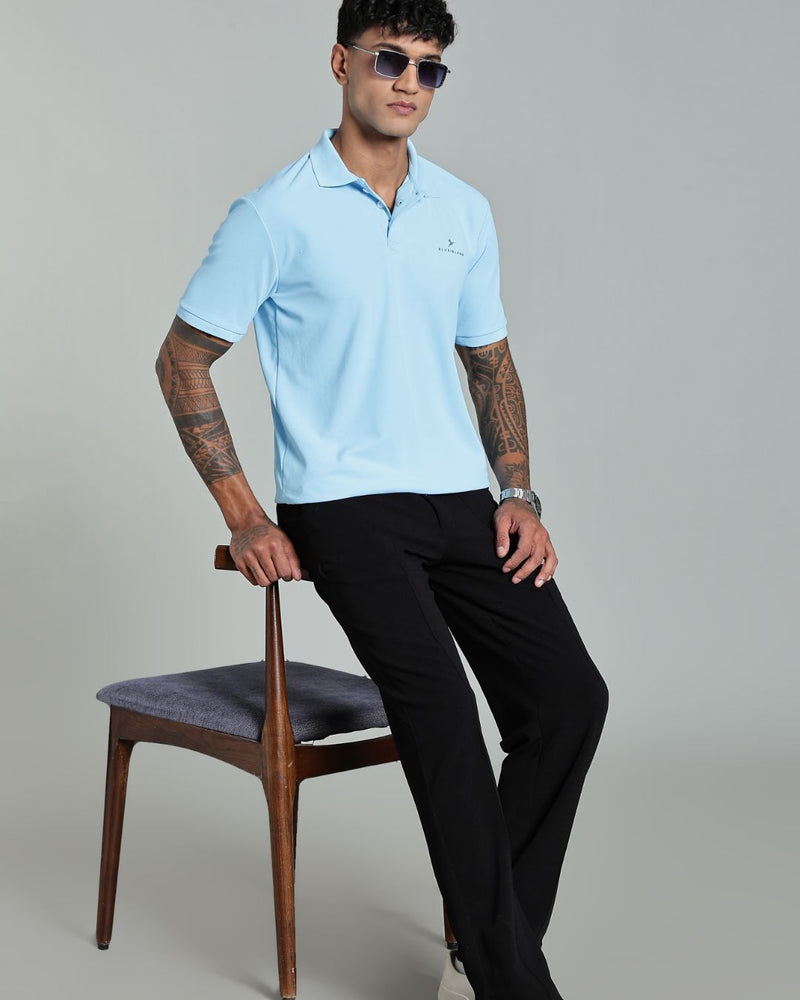 Sky Blue - Active wear Polo Tshirt