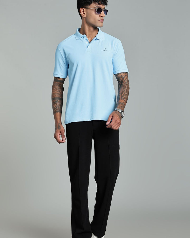Sky Blue - Active wear Polo Tshirt