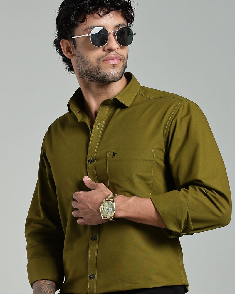 Khaki Green Solid- Full-Stain Proof