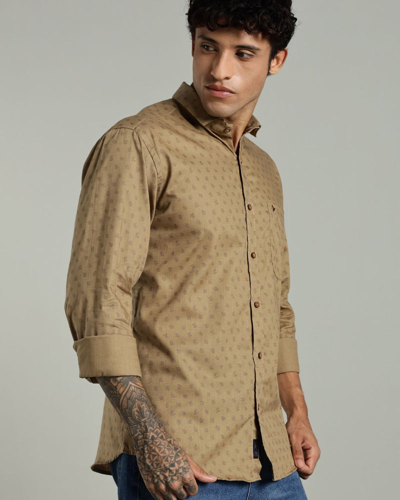 Brown Strike Print -Full-Stain Proof