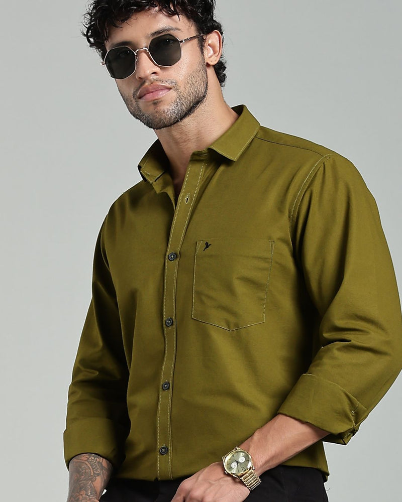 Khaki Green Solid- Full-Stain Proof