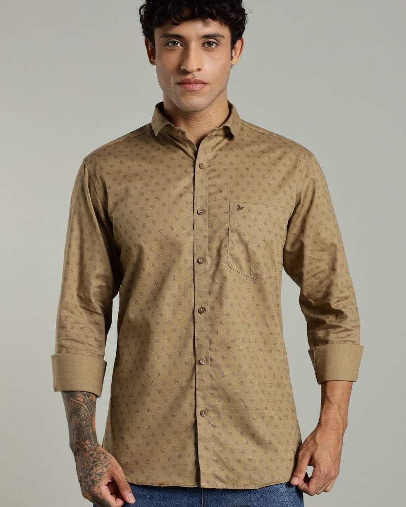 Brown Strike Print -Full-Stain Proof