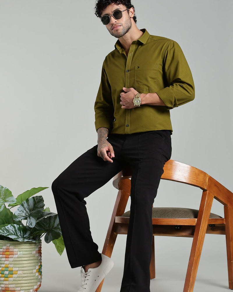 Khaki Green Solid- Full-Stain Proof