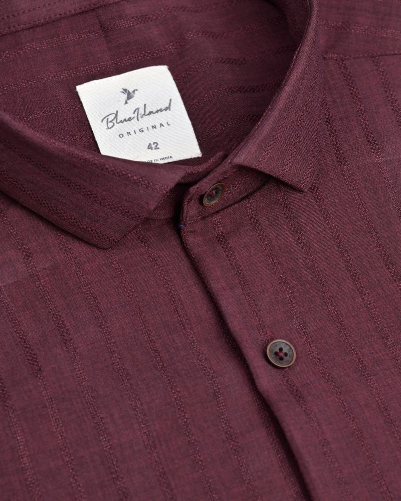 Vintage Maroon Dotted Lines - Full - Airlite Shirt