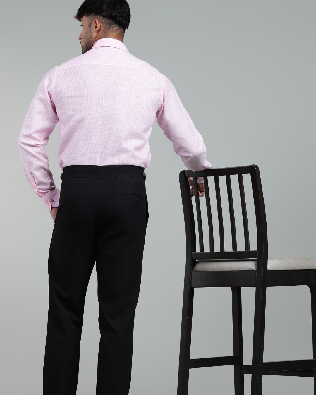 Pink & White - Full Sleeve - Striped Linen