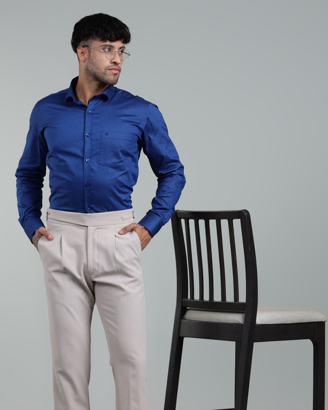 Sapphire Blue - Full Sleeve - Oxford Linen