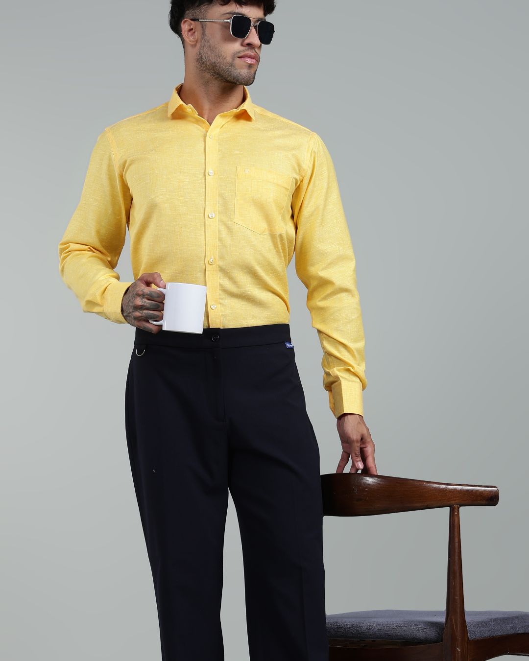 Crisp Yellow - Full Sleeve - Premium Linen