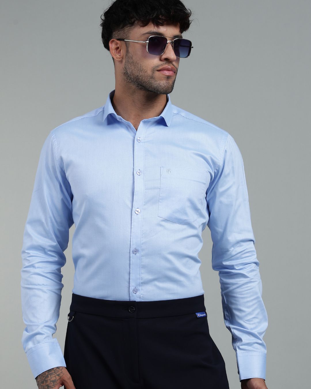 Sky Blue - Full Sleeve - Oxford Linen