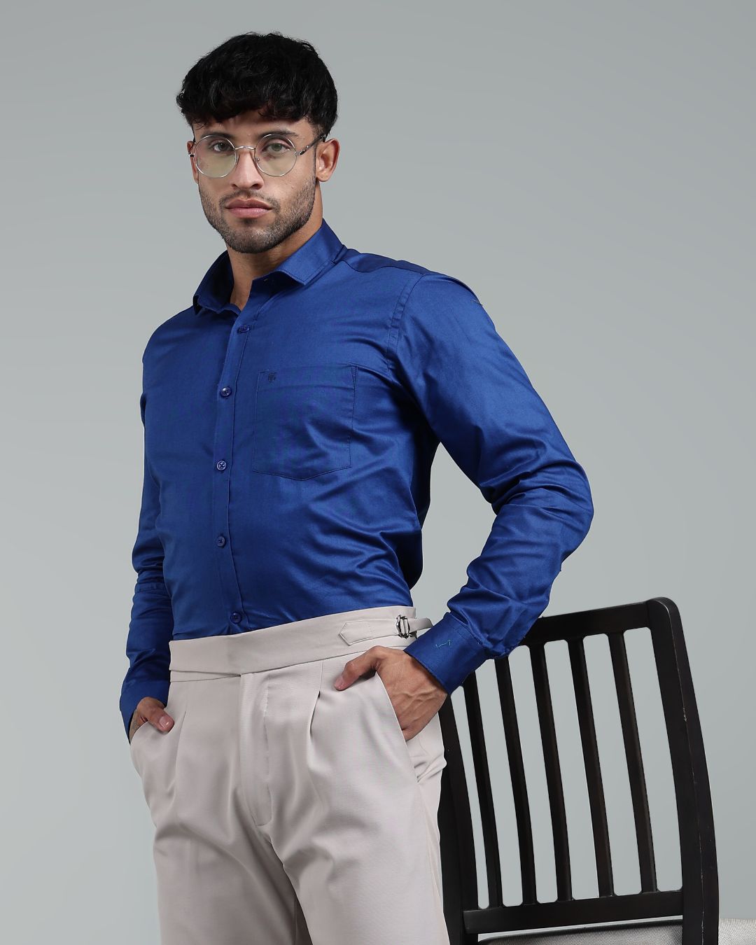 Sapphire Blue - Full Sleeve - Oxford Linen