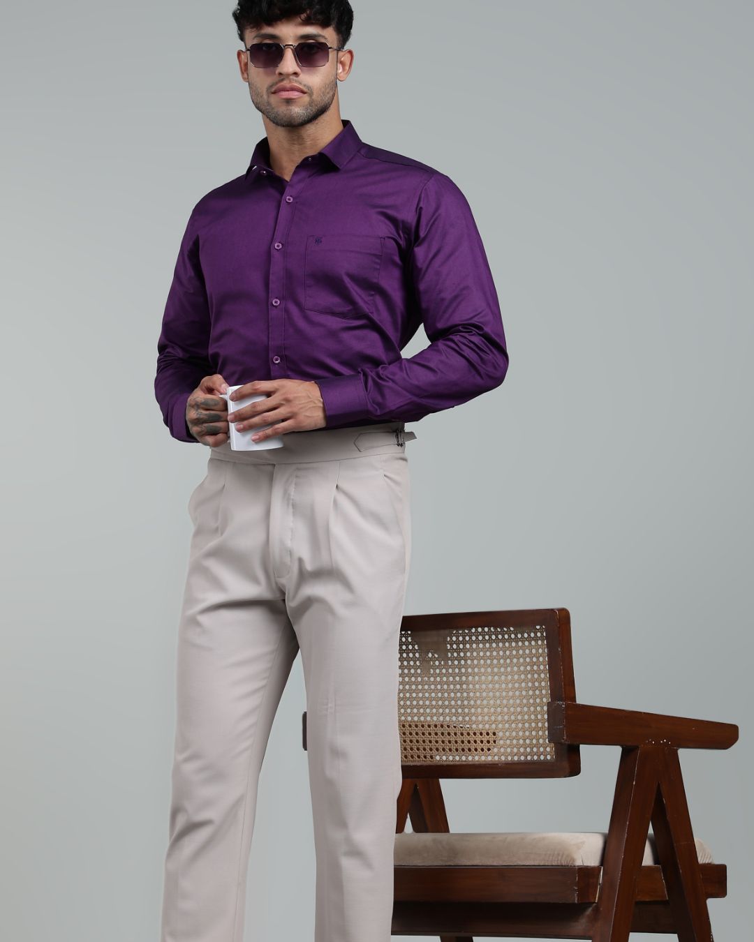 Dark Wine - Full Sleeve - Oxford Linen