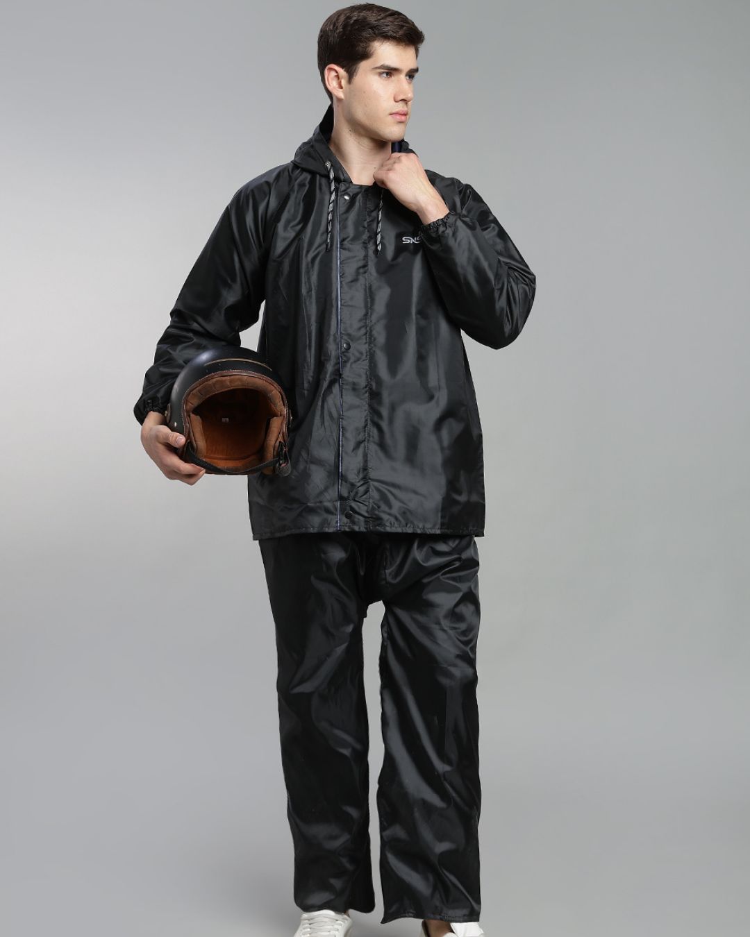 Black Rain Jacket with Pant
