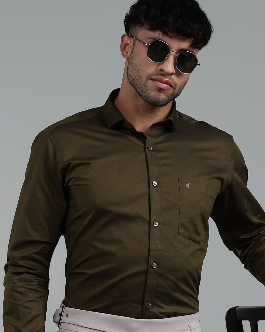 Forest Green - Full Sleeve - Oxford Linen