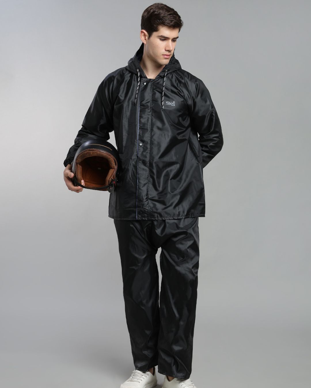 Black Rain Jacket with Pant
