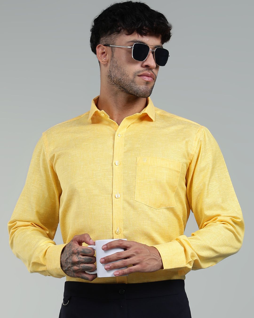 Crisp Yellow - Full Sleeve - Premium Linen