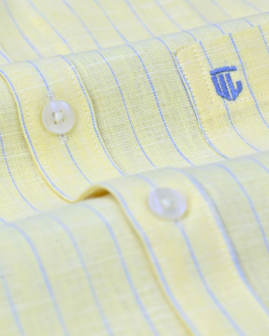 Spring Yellow Stripes - Full Sleeve - Bamboo Linen
