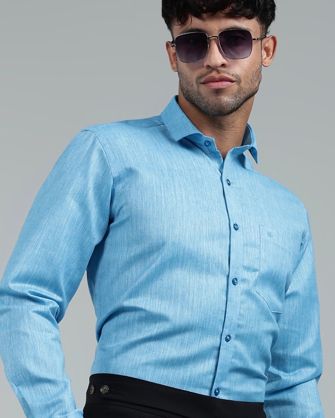 Ocean Blue - Full Sleeve - Premium Linen