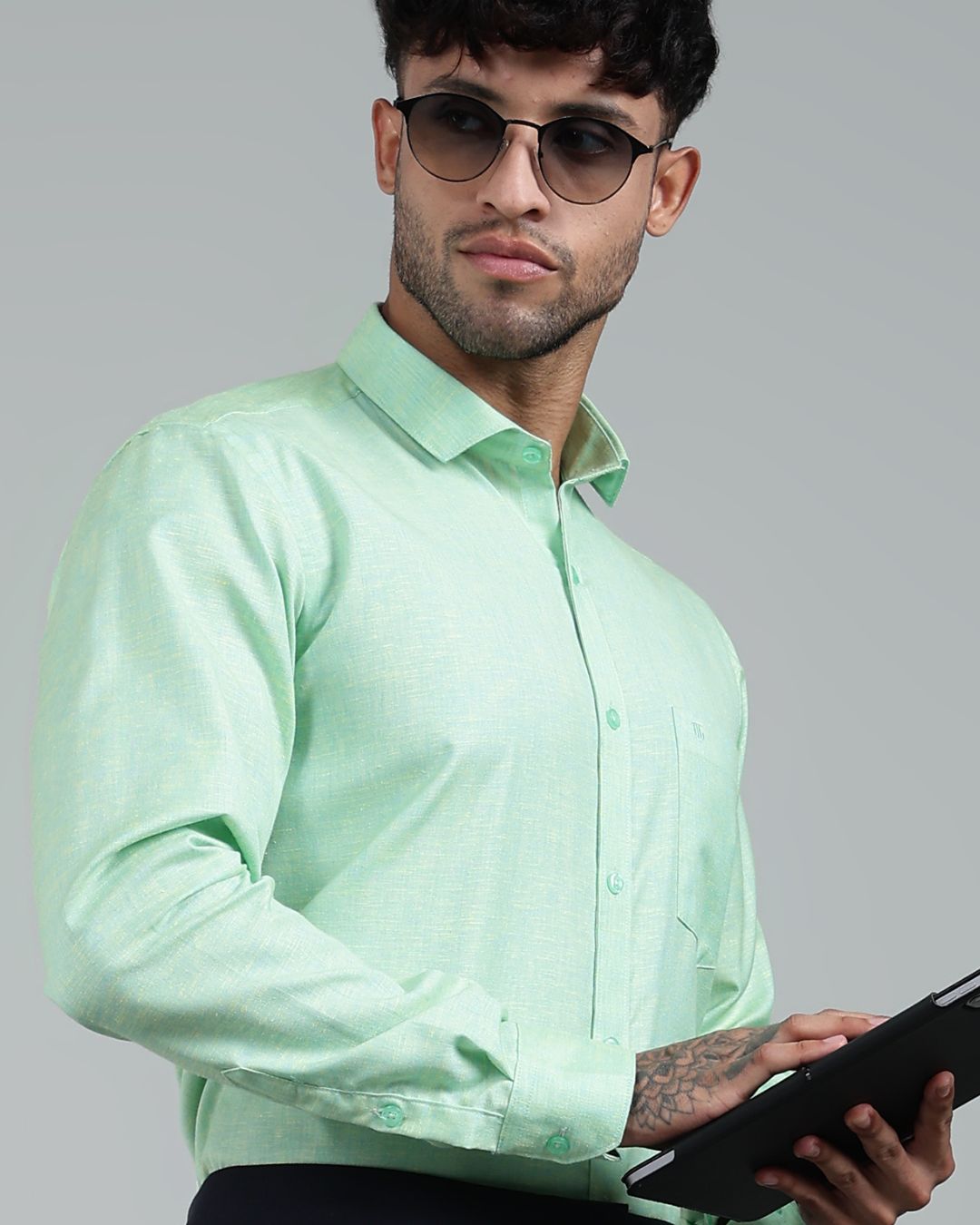 Neon Green - Full Sleeve - Premium Linen