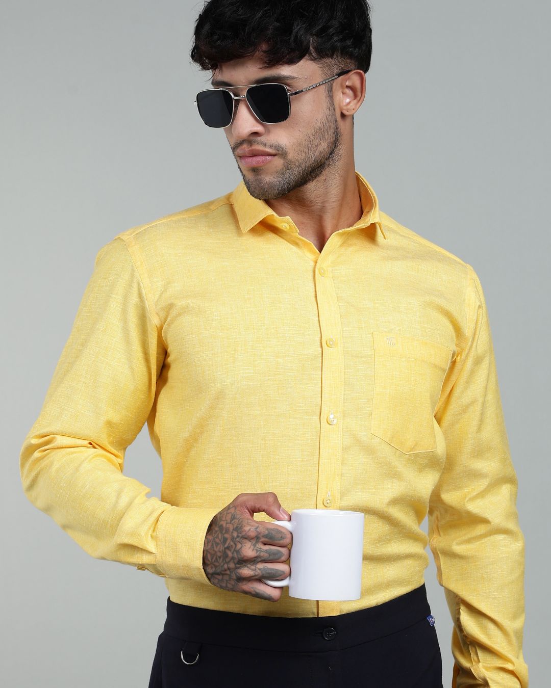 Crisp Yellow - Full Sleeve - Premium Linen