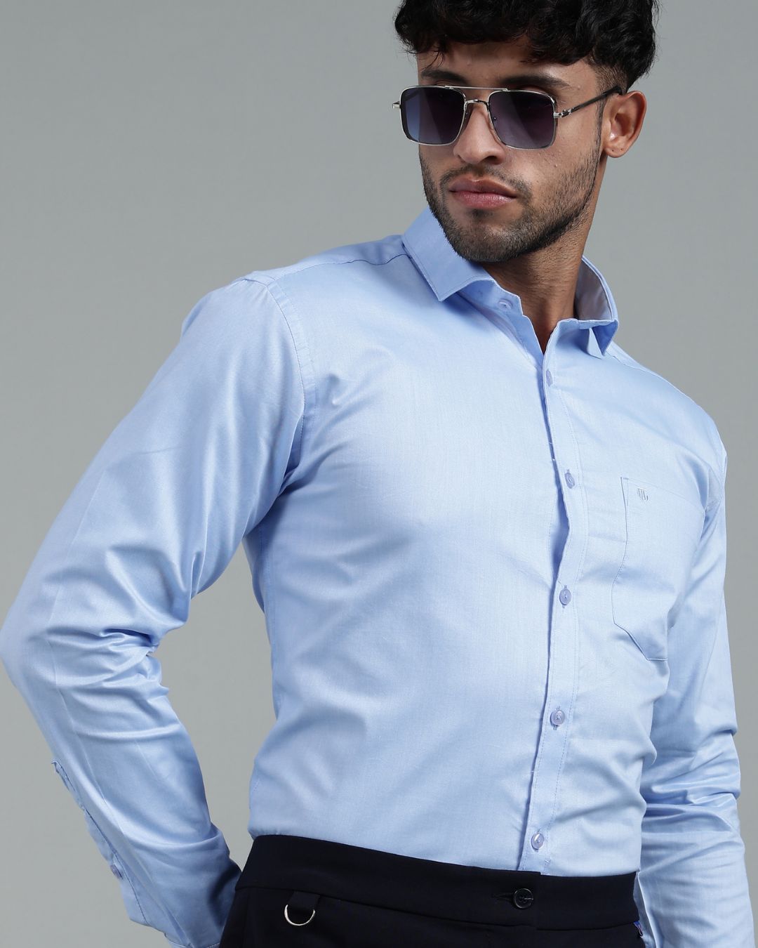 Sky Blue - Full Sleeve - Oxford Linen
