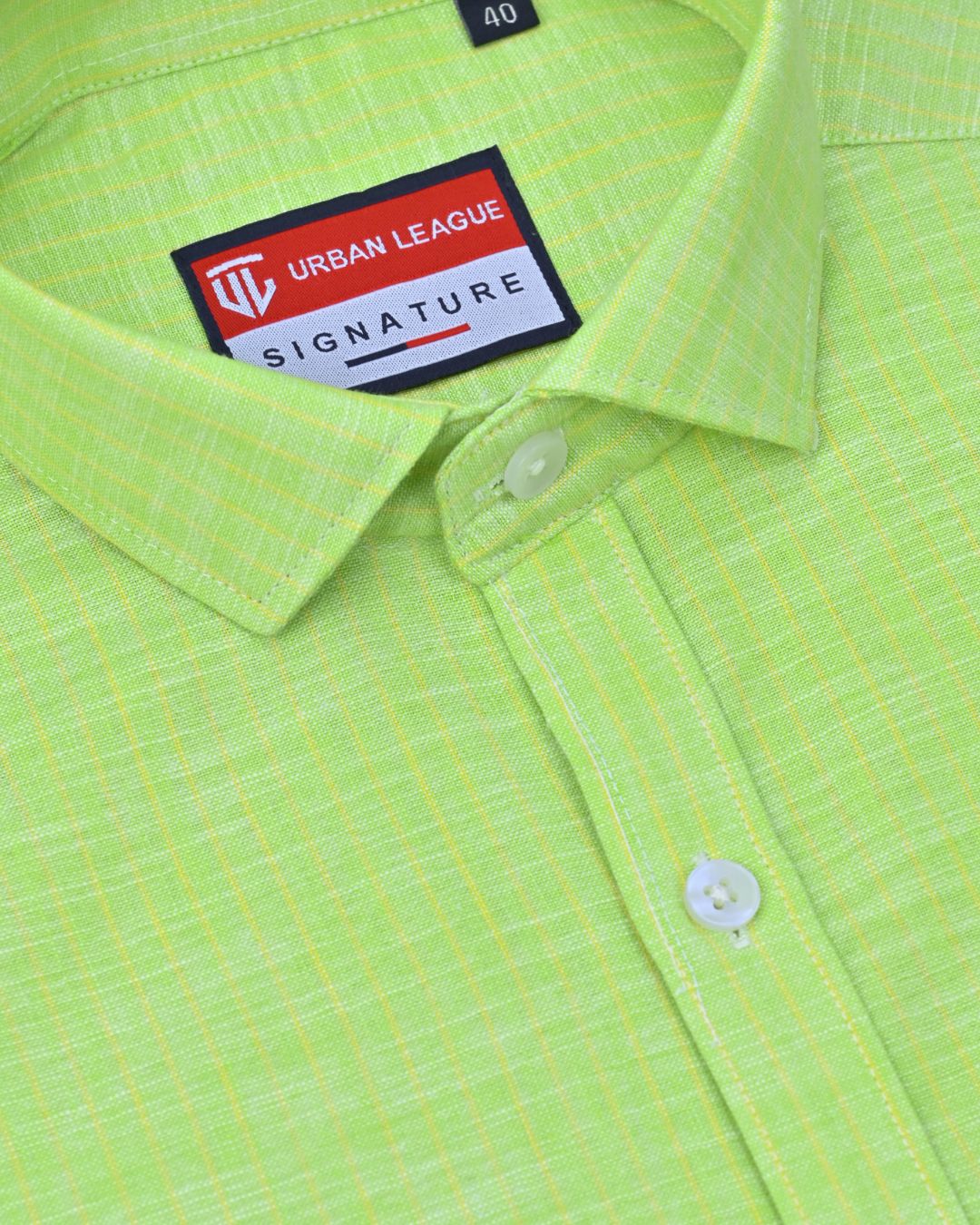 Green & Yellow Stripes - Full Sleeve - Bamboo Linen