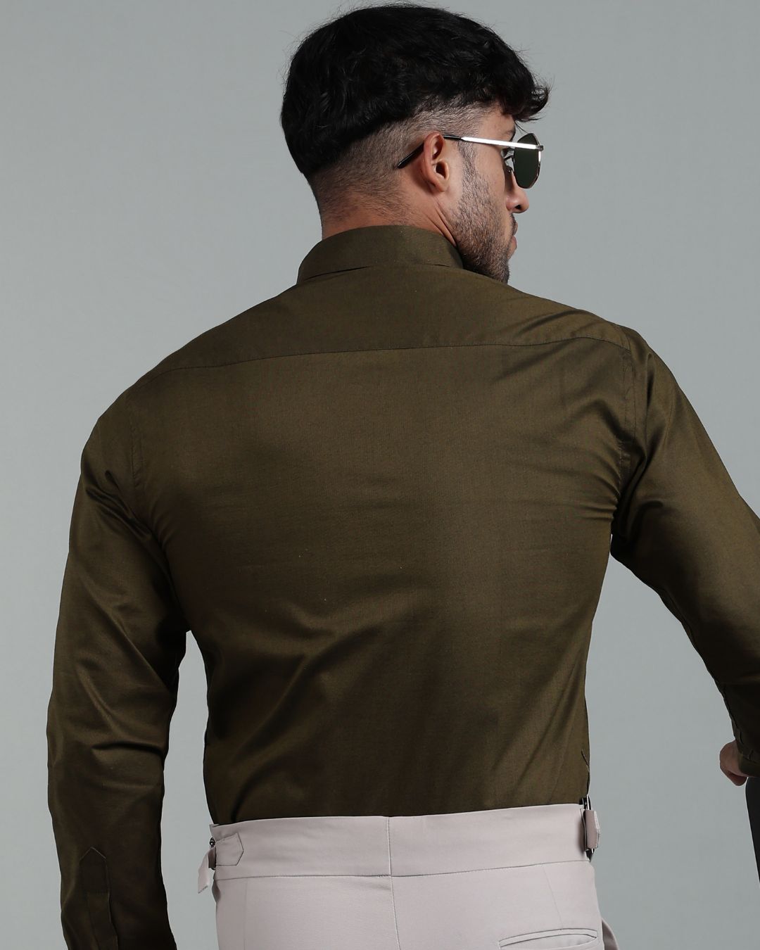 Forest Green - Full Sleeve - Oxford Linen