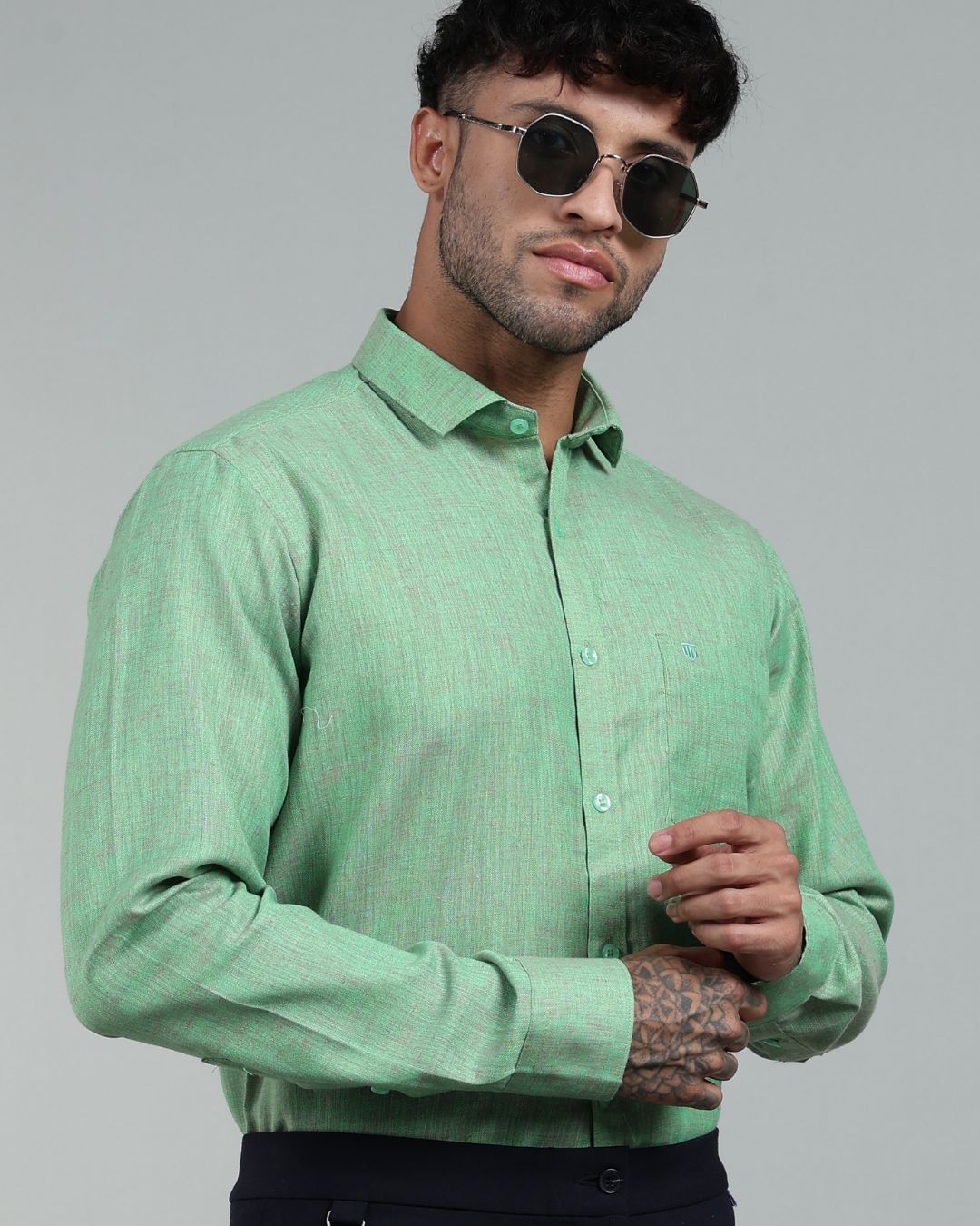 Sage Green - Full Sleeve - Premium Linen
