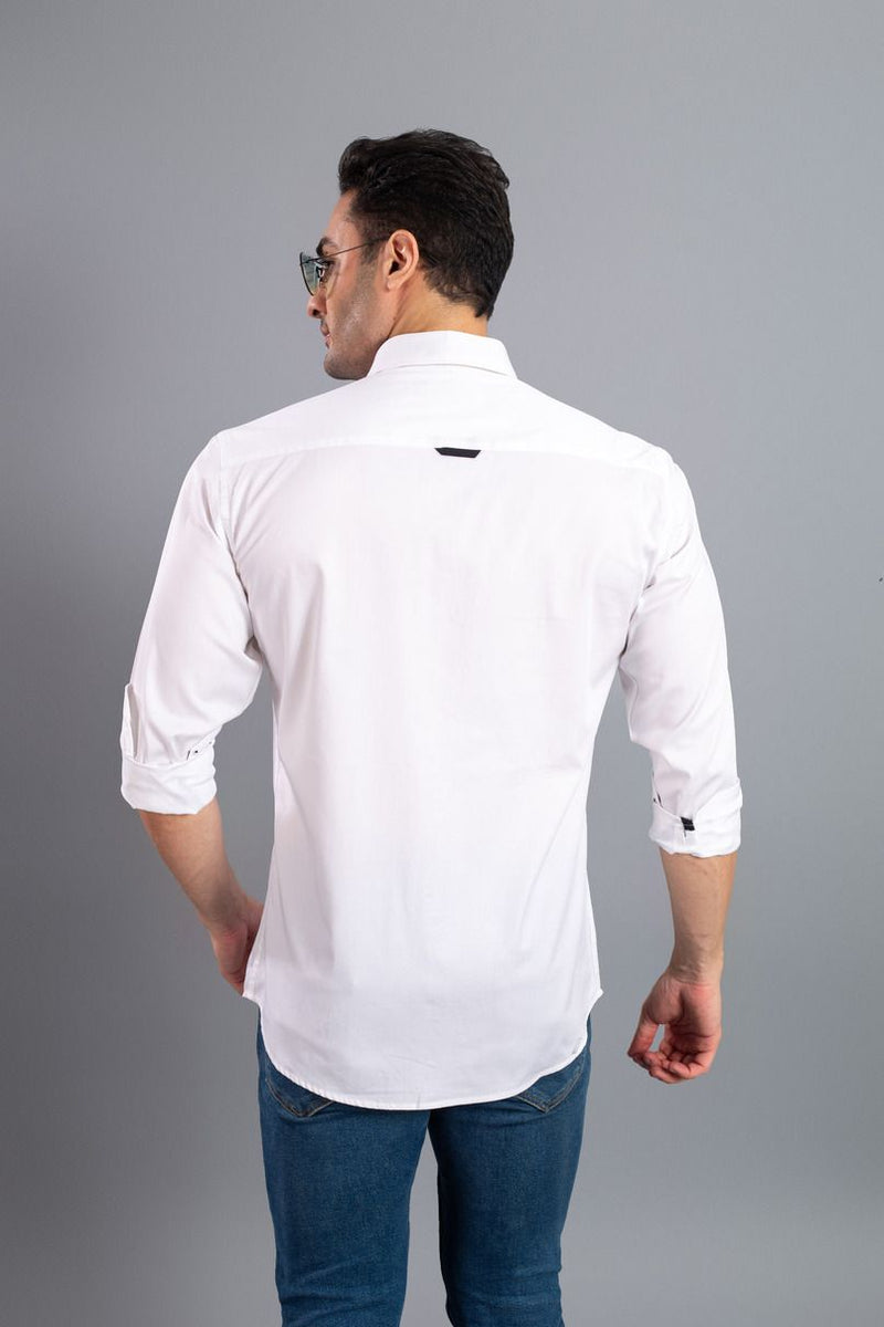 White with Black Solid-Full-Stain Proof