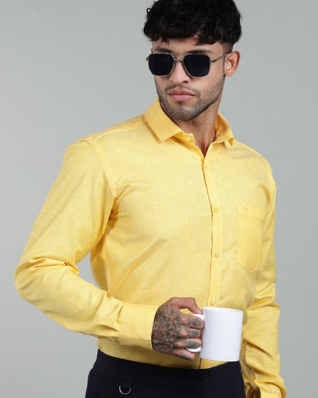 Crisp Yellow - Full Sleeve - Premium Linen