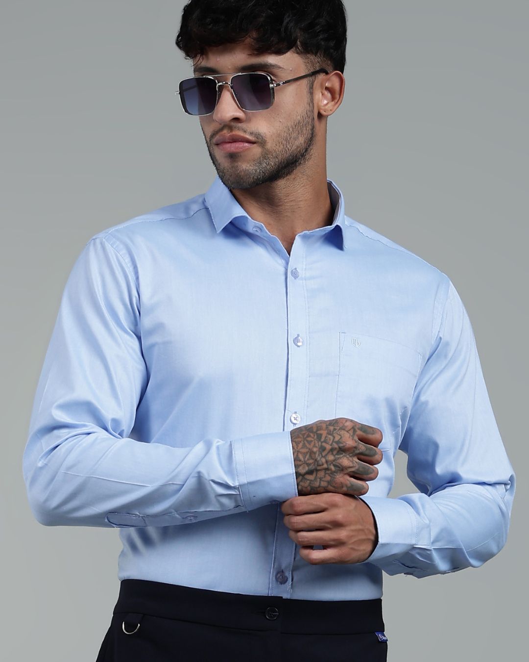 Sky Blue - Full Sleeve - Oxford Linen