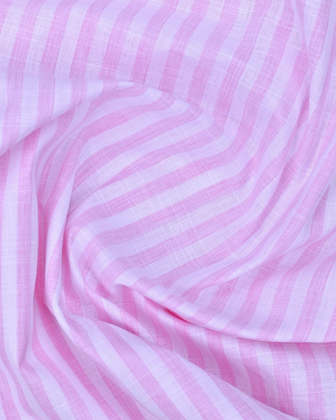 Soft Pink & White Stripes - Full Sleeve - Bamboo Linen