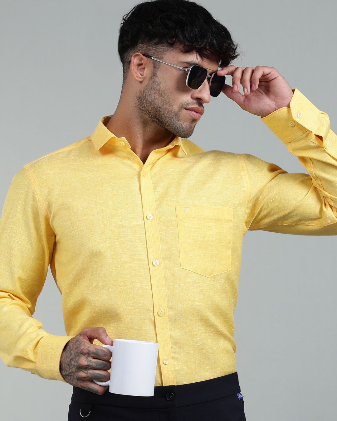 Crisp Yellow - Full Sleeve - Premium Linen