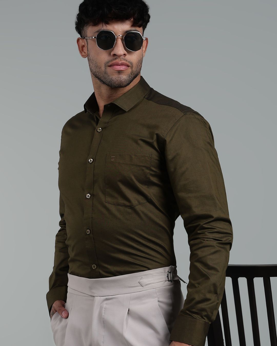 Forest Green - Full Sleeve - Oxford Linen
