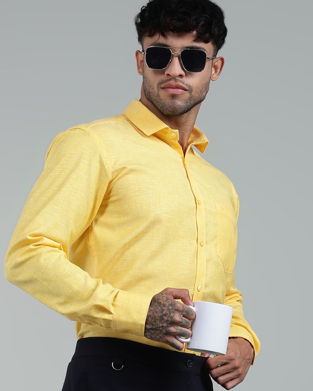 Crisp Yellow - Full Sleeve - Premium Linen