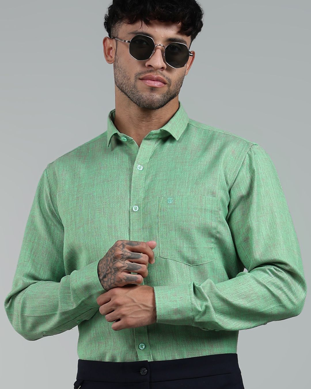 Sage Green - Full Sleeve - Premium Linen