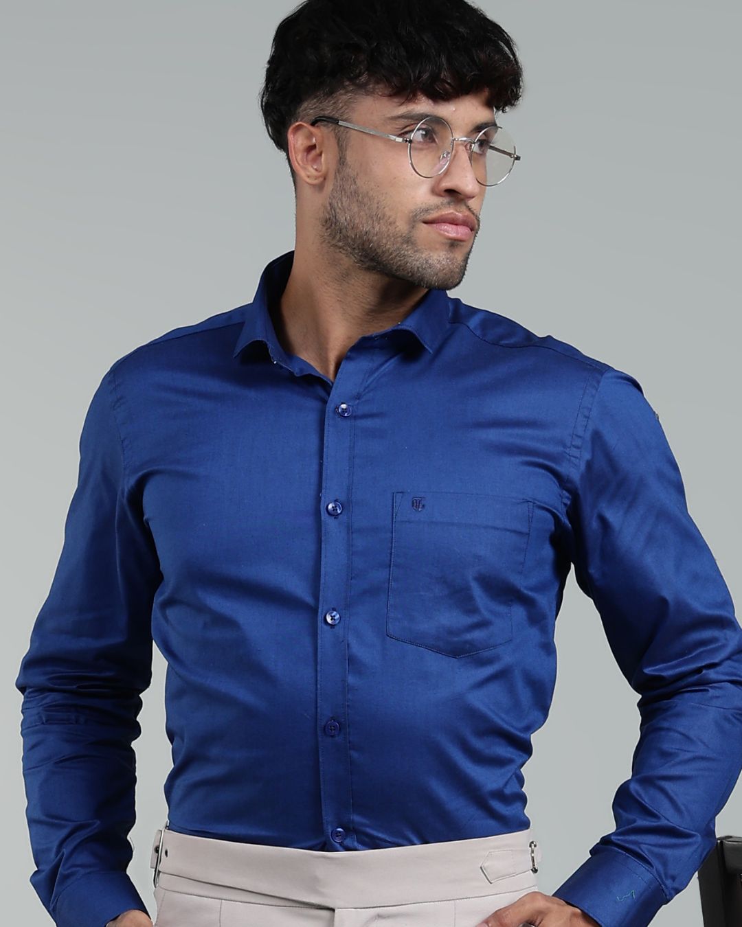 Sapphire Blue - Full Sleeve - Oxford Linen