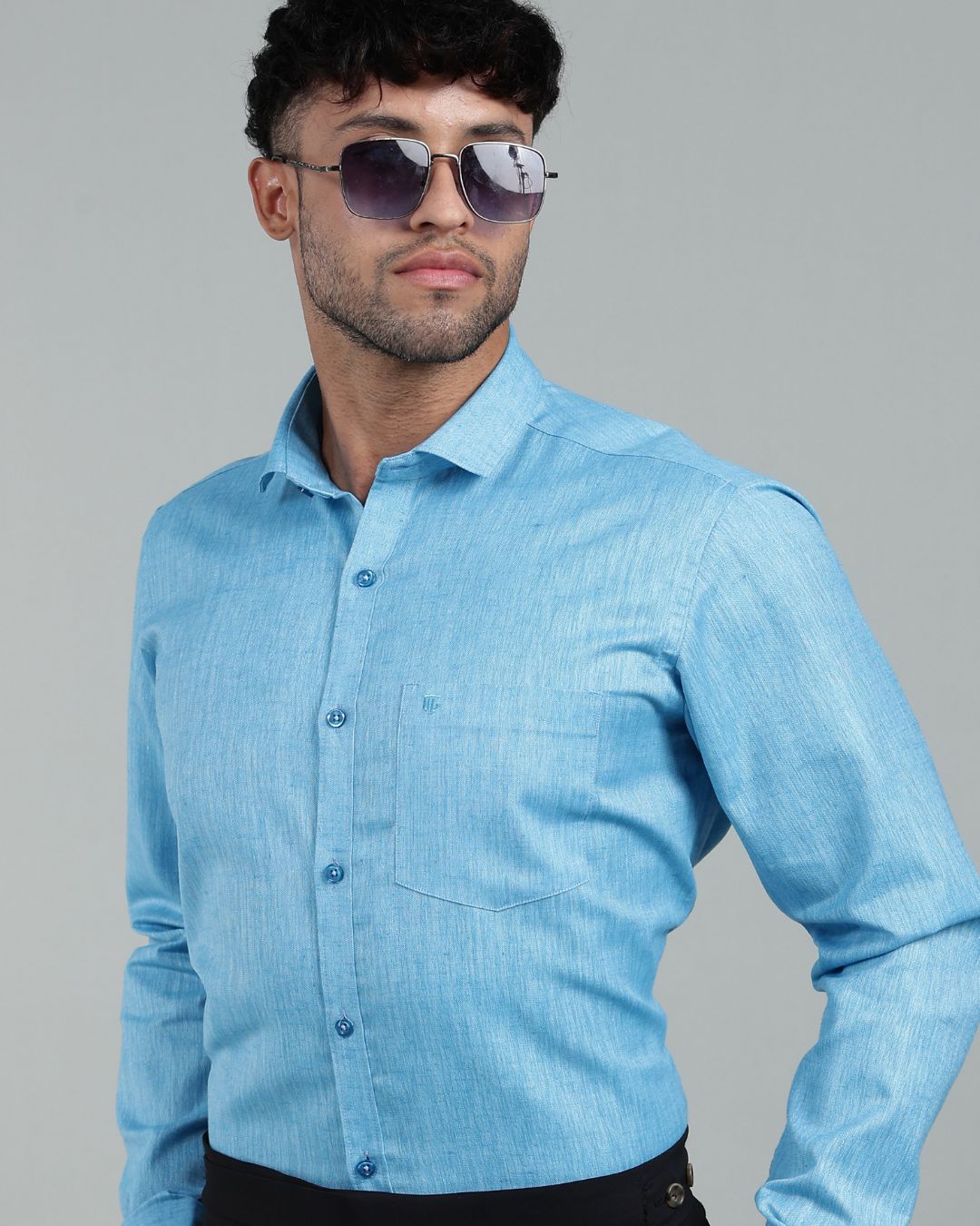Ocean Blue - Full Sleeve - Premium Linen