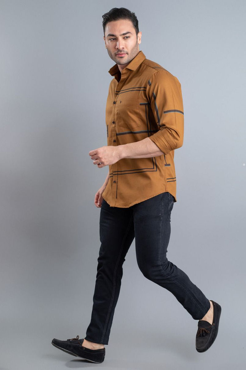 Golden Brown Print -Full-Stain Proof