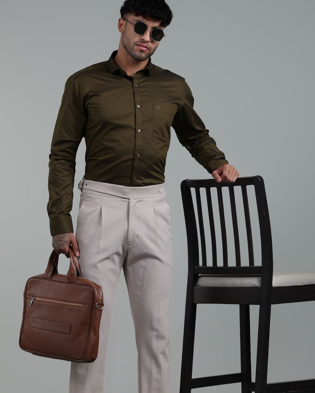 Forest Green - Full Sleeve - Oxford Linen