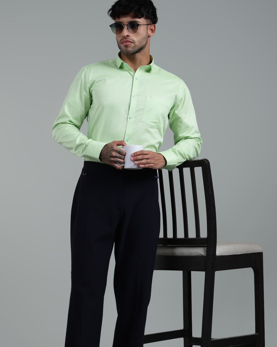 Pistah Green - Full Sleeve - Oxford Linen
