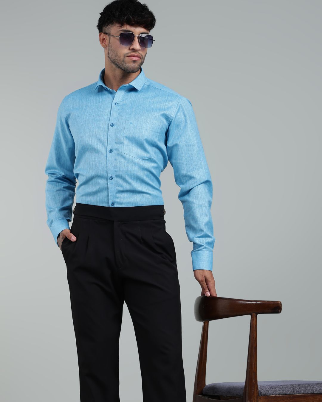 Ocean Blue - Full Sleeve - Premium Linen