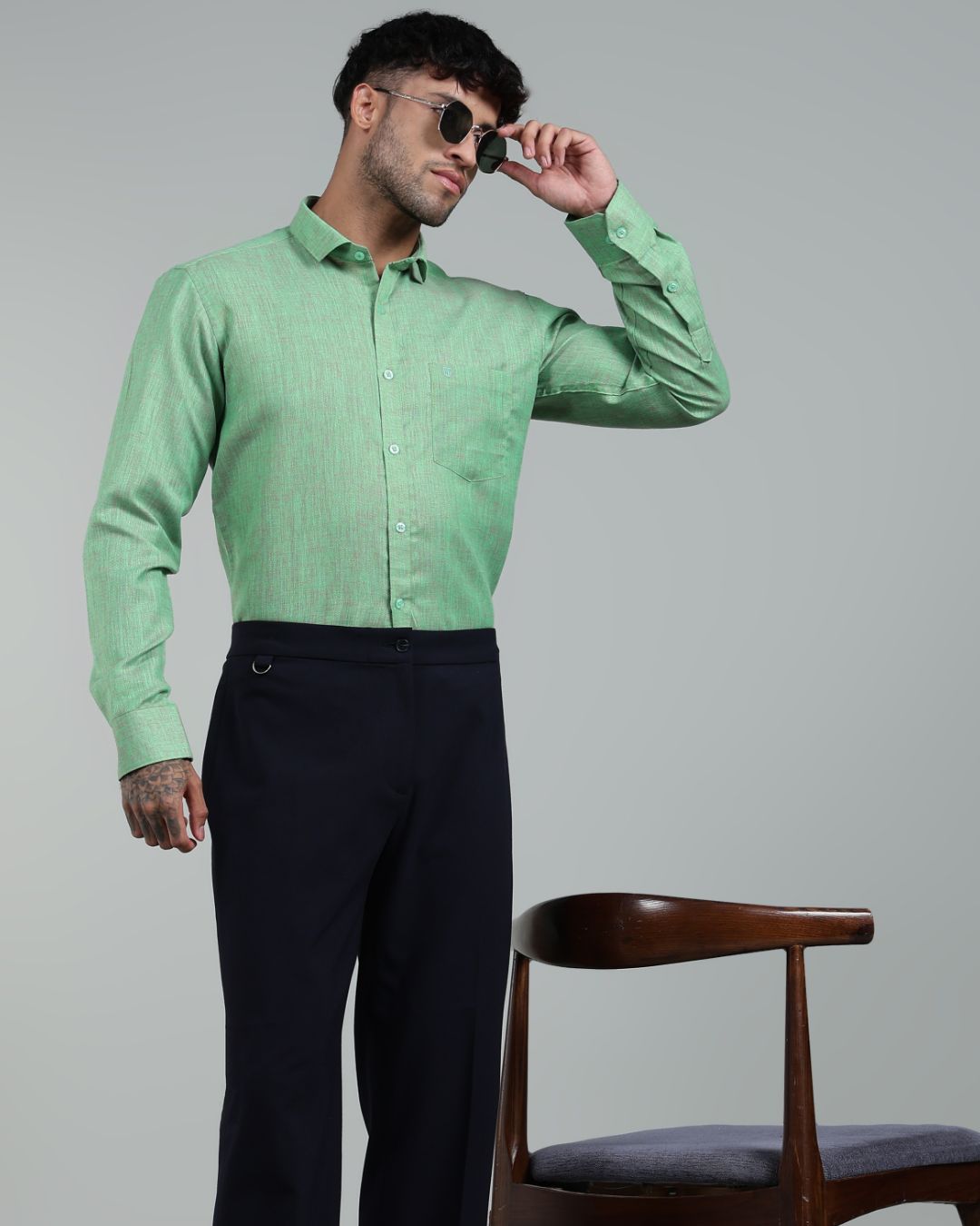 Sage Green - Full Sleeve - Premium Linen