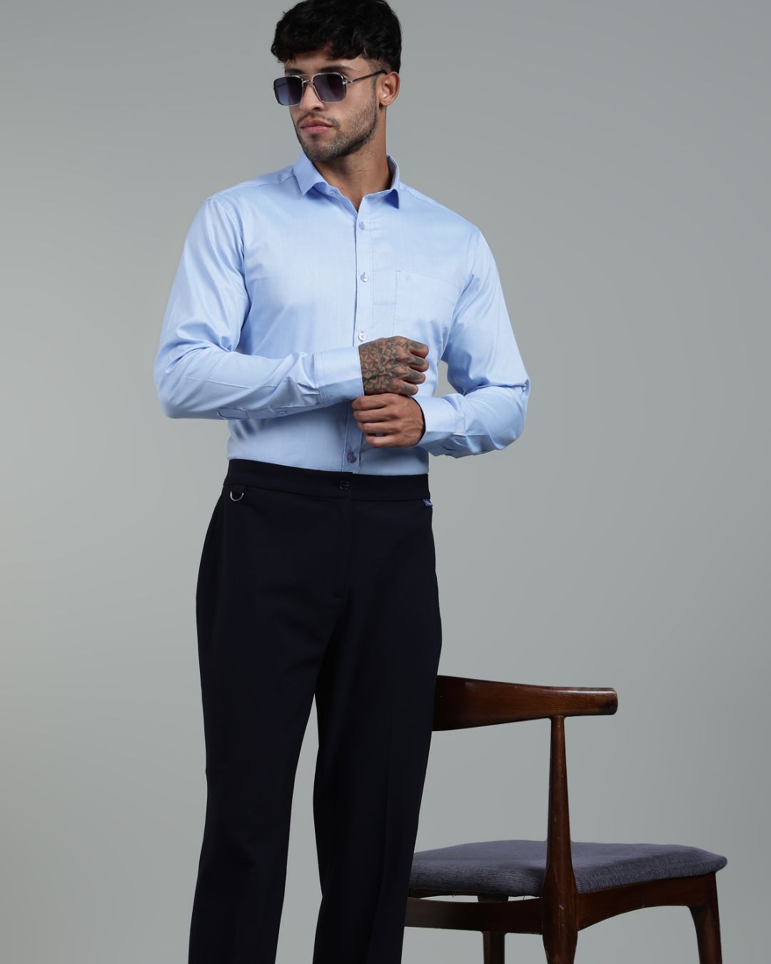 Sky Blue - Full Sleeve - Oxford Linen