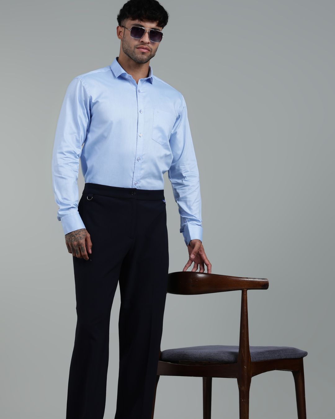 Sky Blue - Full Sleeve - Oxford Linen