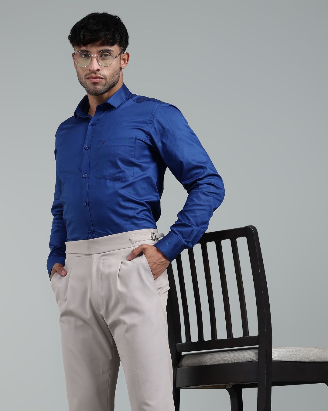 Sapphire Blue - Full Sleeve - Oxford Linen